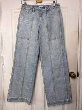 PacSun Casey Low Rise Baggy Jeans Size 26 Blue Wide Leg Slouchy Skater Aesthetic